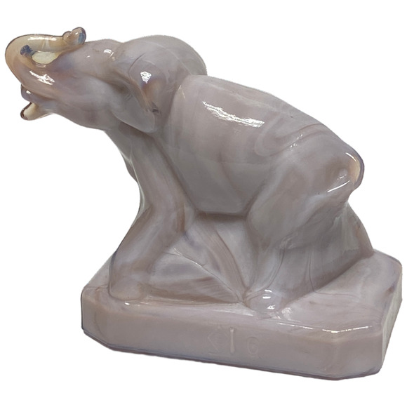 Zack the Elephant Boyd Art Glass Retired 1996 Mystique Grey - Picture 12 of 13